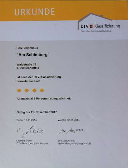 Zertifikat des deutschen Tourismusverbandes e.V.